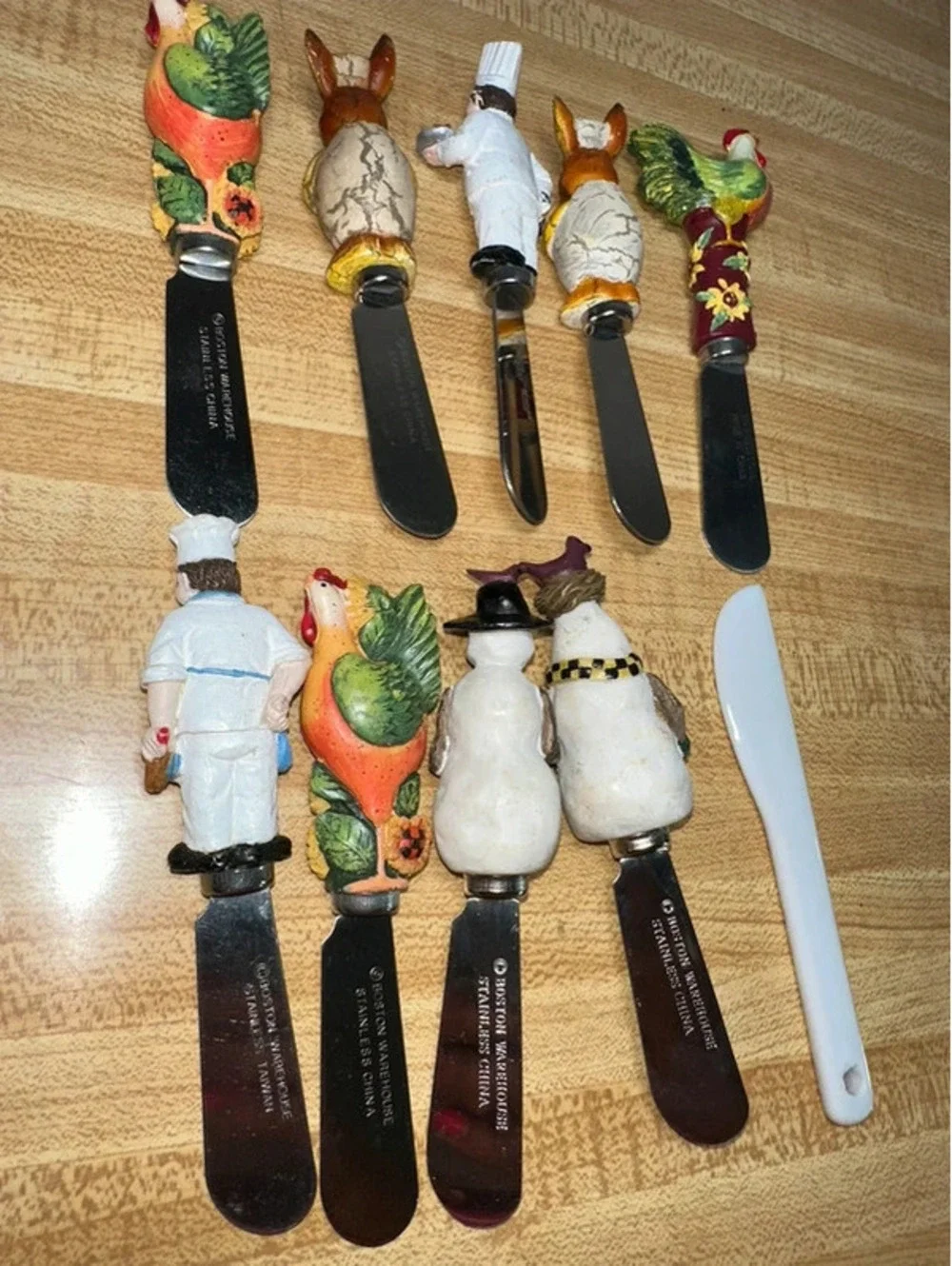 Vintage Collection 9 Novelty Cheese Spreader Knives